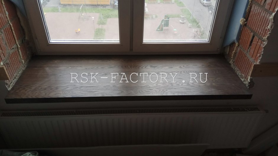 Деревянный подоконник без ушей