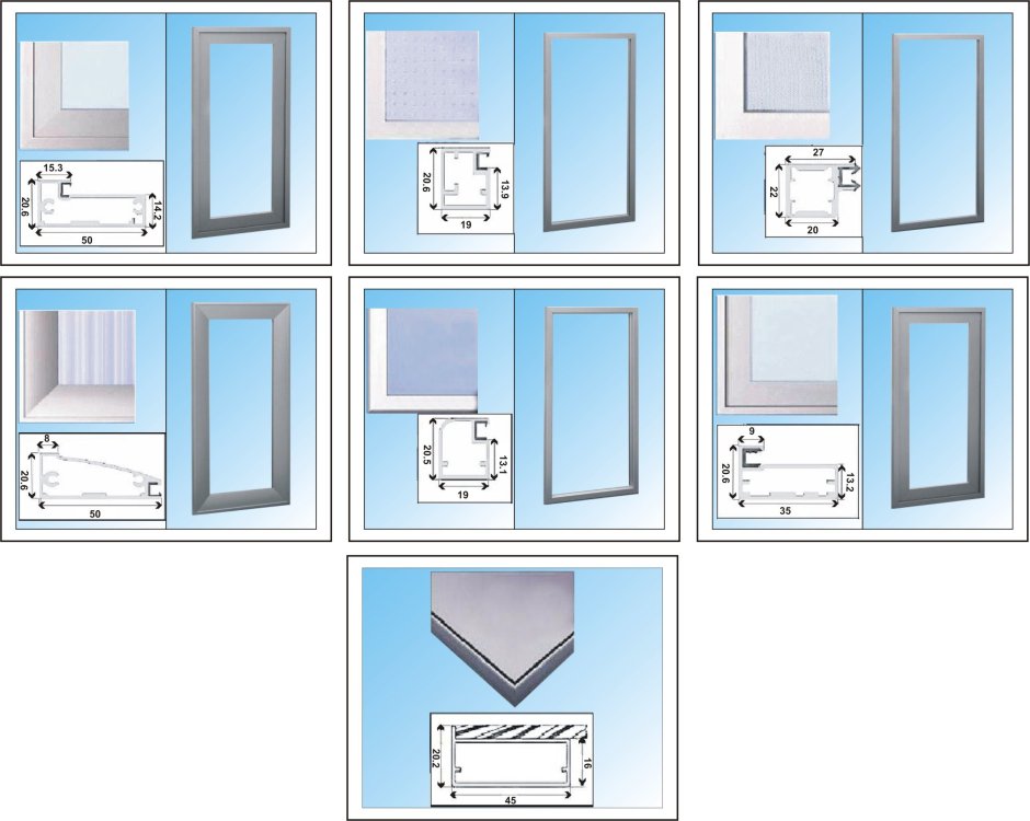 Расчет стекла для алюминиевых рамочных фасадов