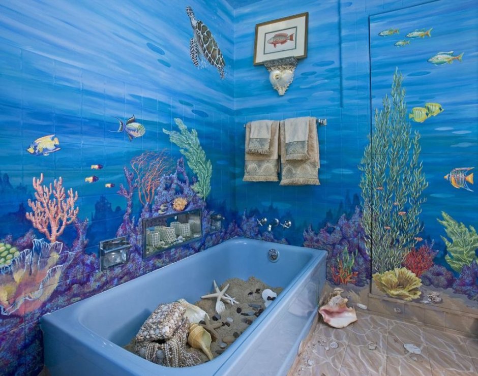 Ванная в стиле моря