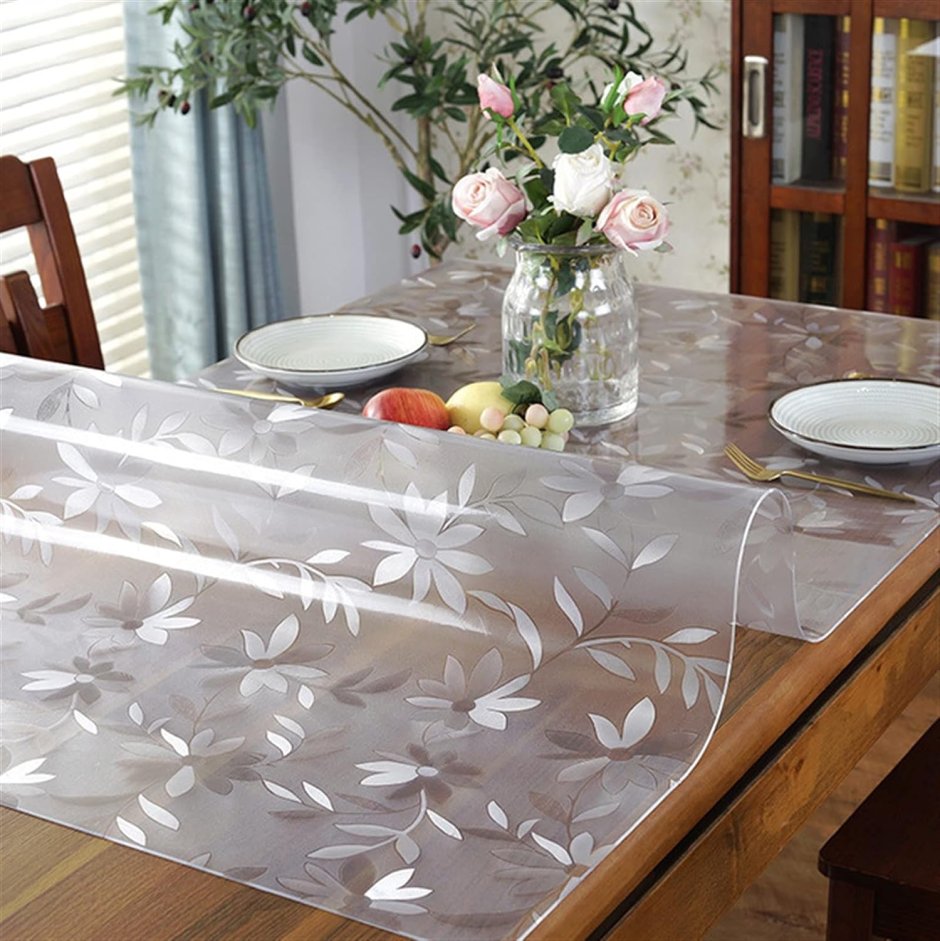 Стеклянная скатерть на стол для кухни