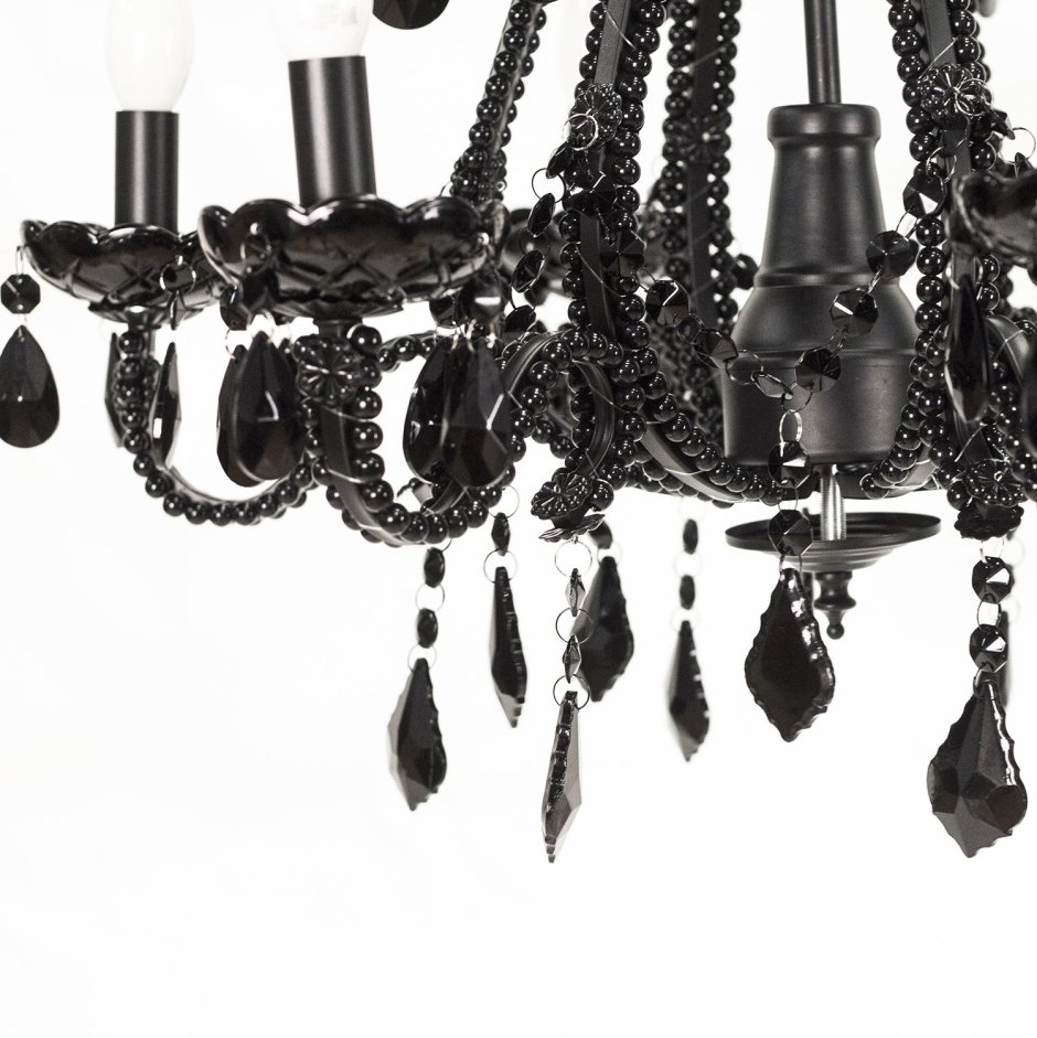 Люстра подвесная черная