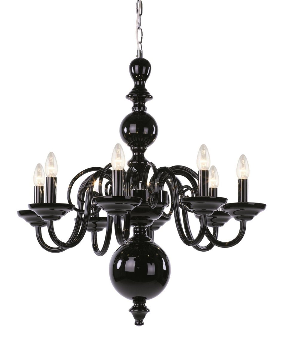 Люстра черная классическая