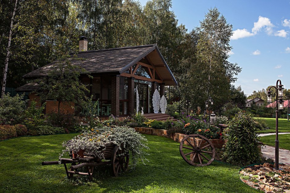 Ландшафтный стиль Кантри деревенский