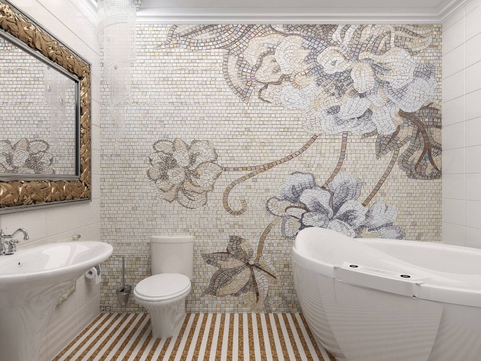 Мозаика на стену в ванну
