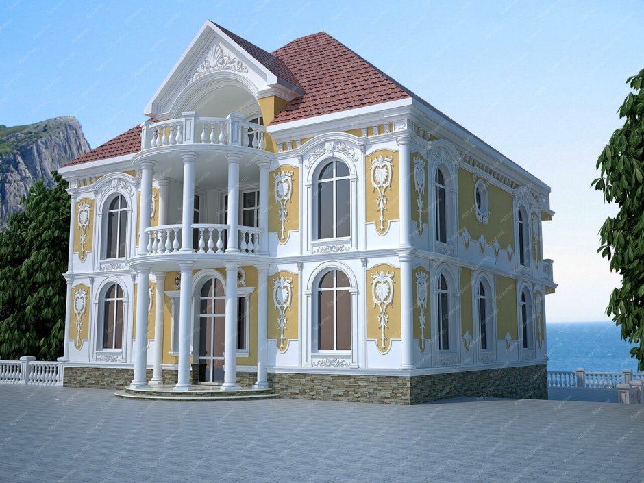Красивый фасад из пенопласта