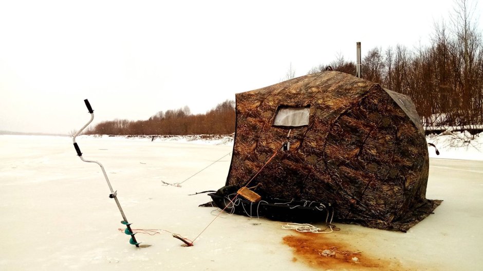 Зимняя палатка куб2.20 берег с печкой" Экономка" малая