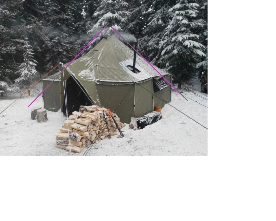 Зимняя армейская палатка с печкой
