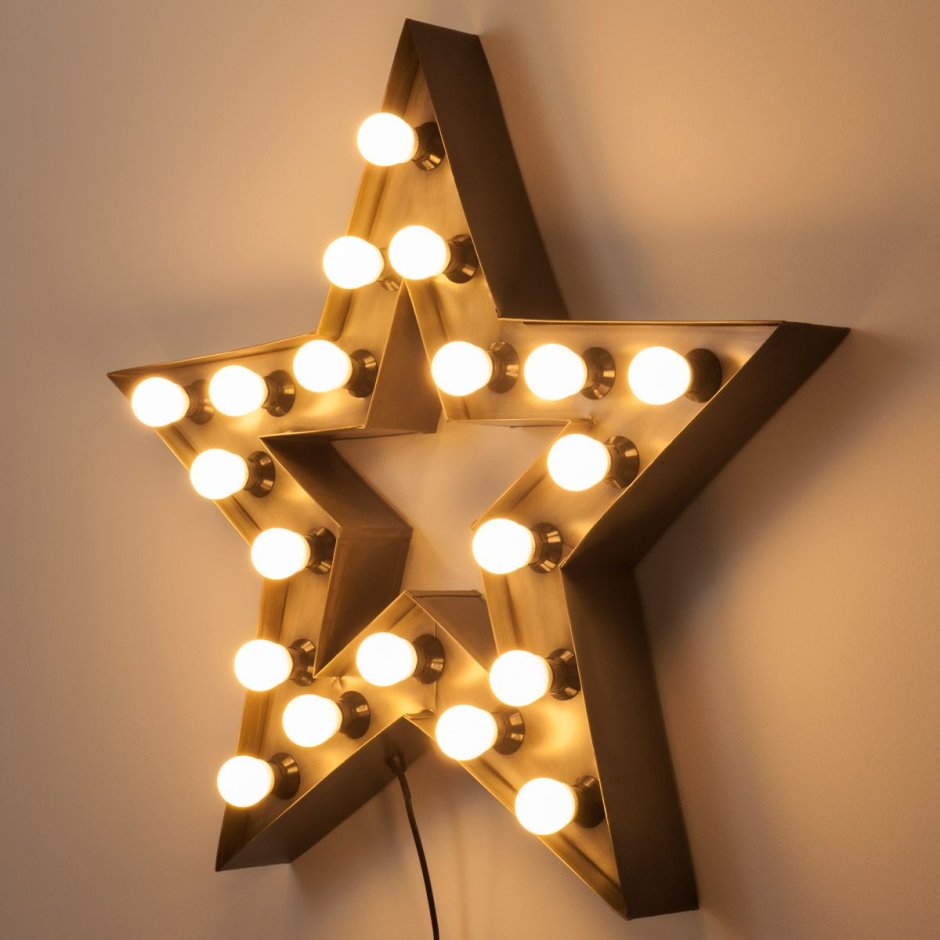 Светильник звезда с лампочками