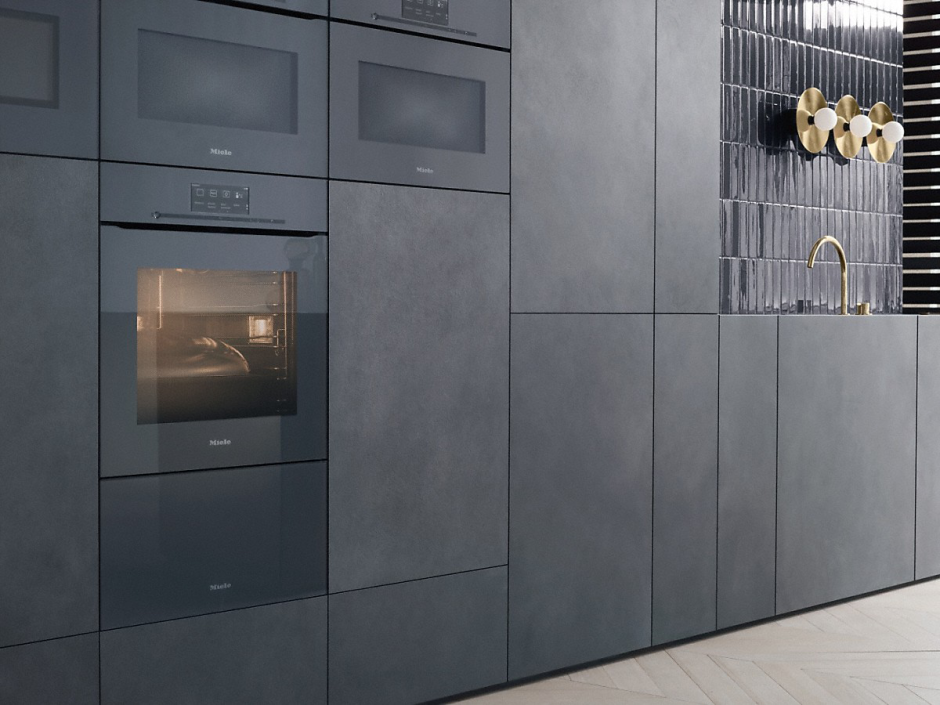 Духовой шкаф Miele серый графит