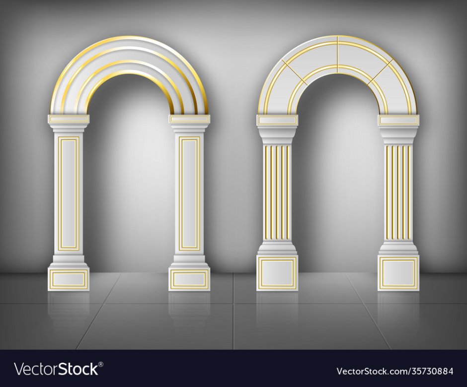 Арка с белыми колоннами