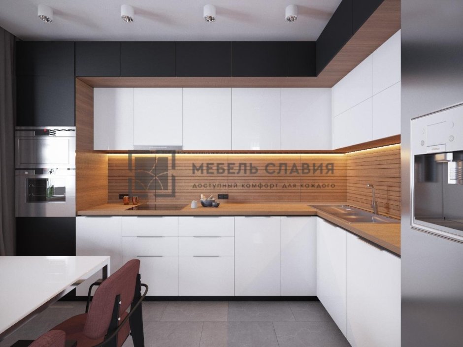 Кухни в стиле Минимализм угловые