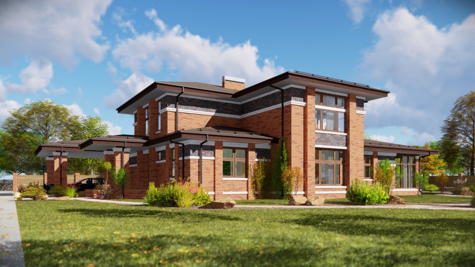 Дом в стиле Райта от Yunakov Architecture Design