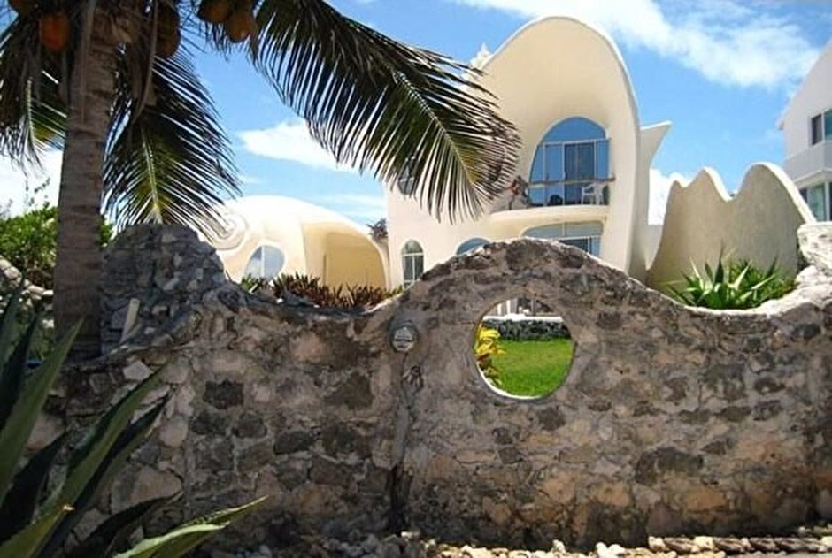 Дом-раковина/Conch Shell House (Исла-Мухерес, Мексика)