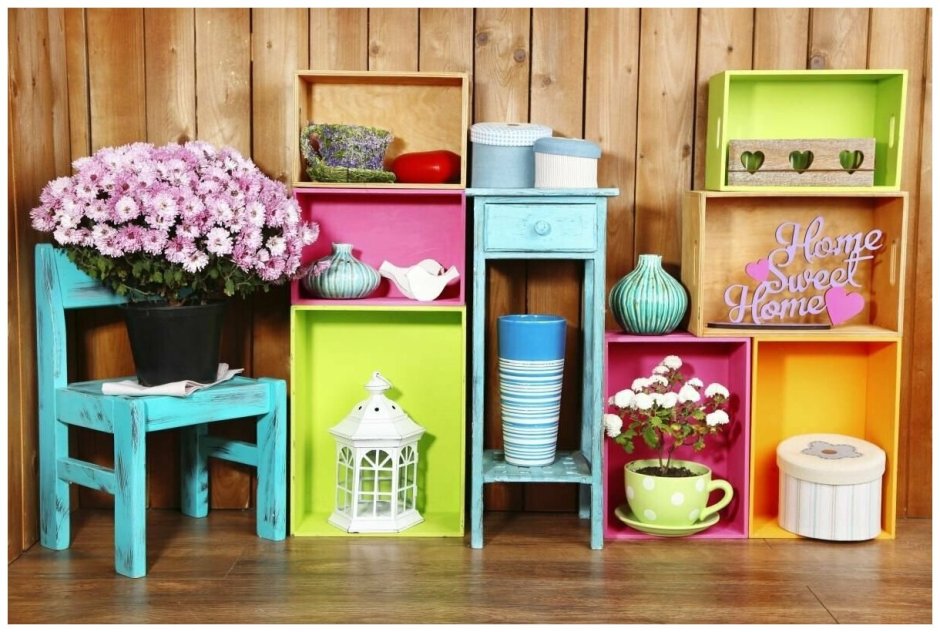 Shelf with Flowers