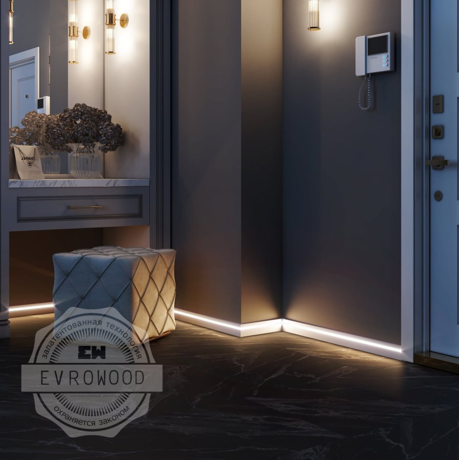 Плинтус с подсветкой PN 021 led Евровуд