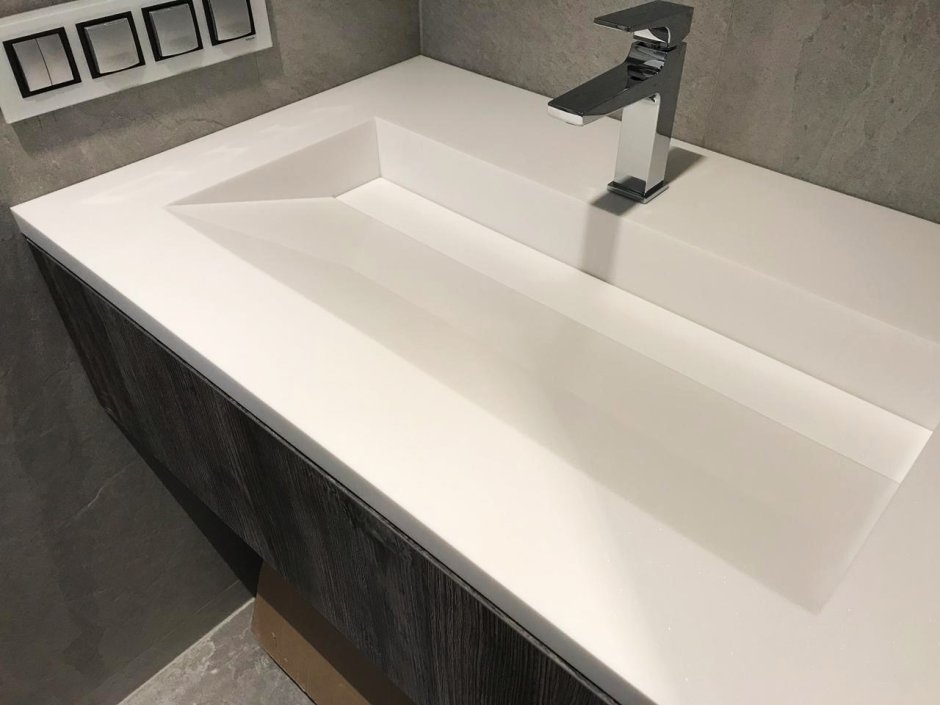 Столешница в ванную grandex p-104 Pure White