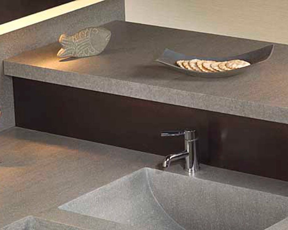 Столешница под раковину из искусственного камня "corian" 1650х500