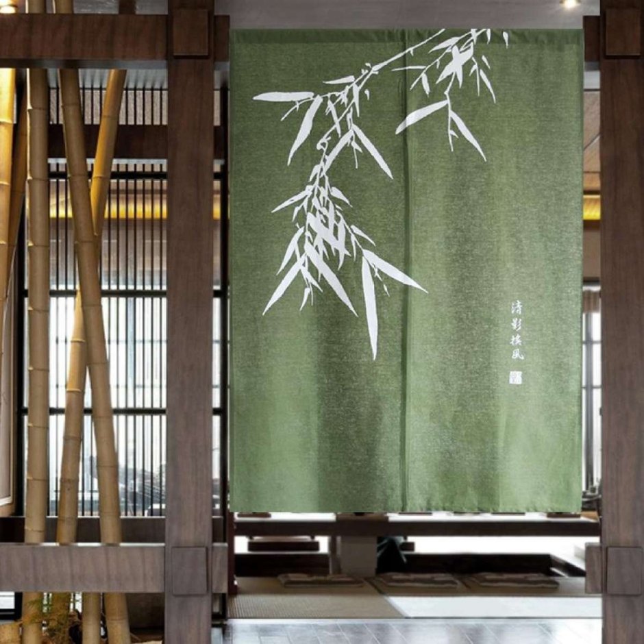 Японские шторы бамбук