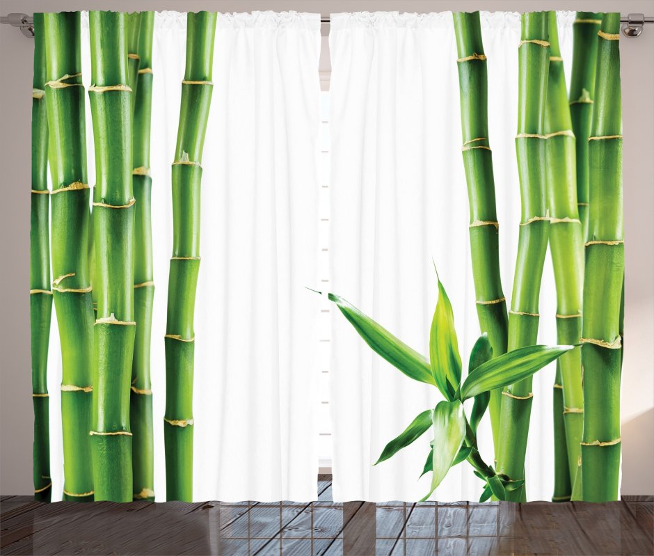 Зеленый бамбук в интерьере