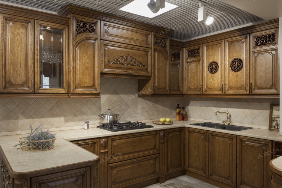 Кухня массив ясеня Арва