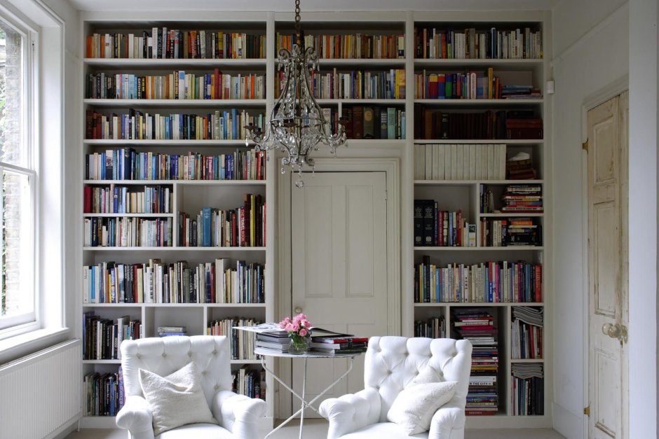 Книжный шкаф от пола до потолка