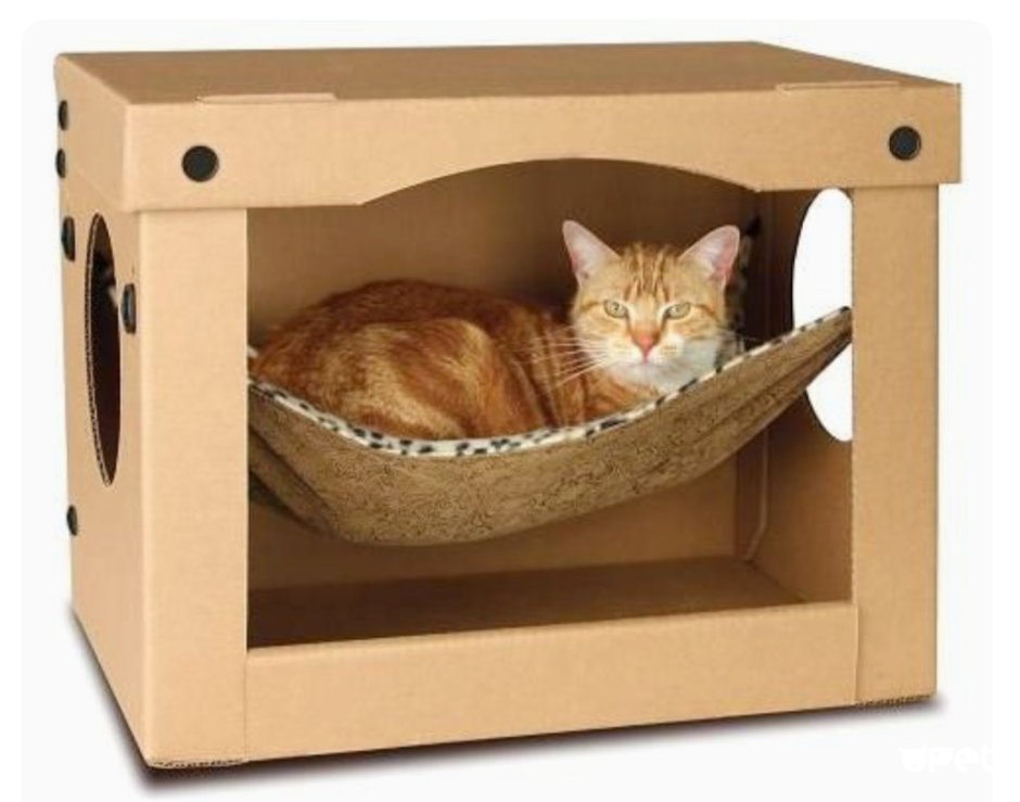 Картонная коробка для кошки