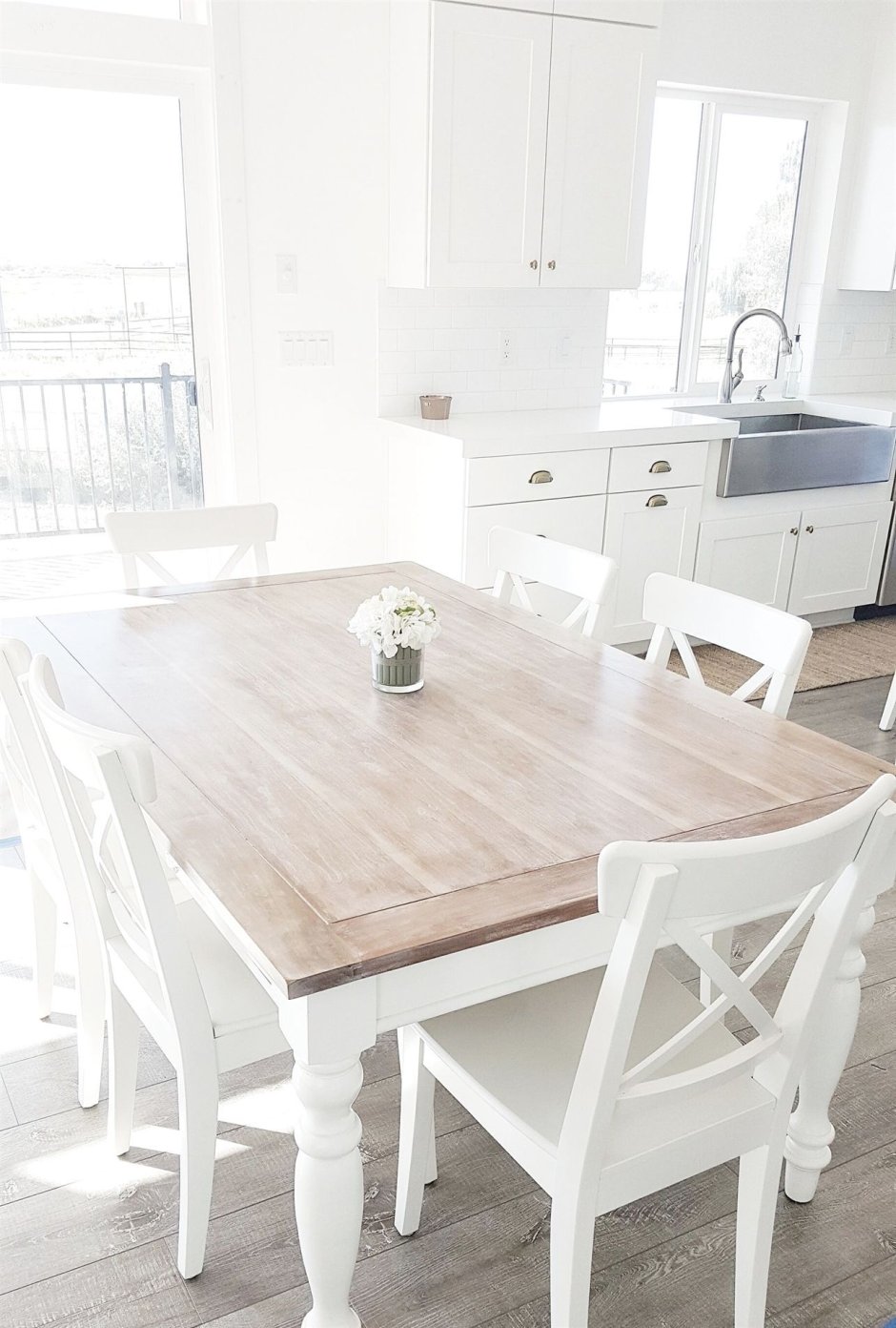 Обеденный стол Sierra Dining Table - whitewashed