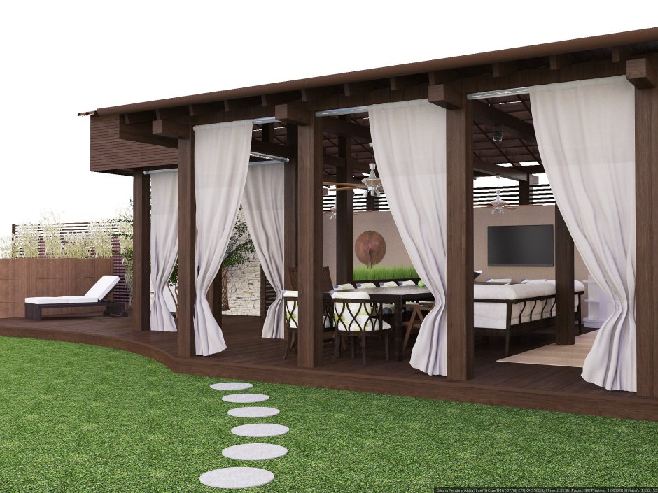 Беседка пикник Gazebo Piknik Brown 2015