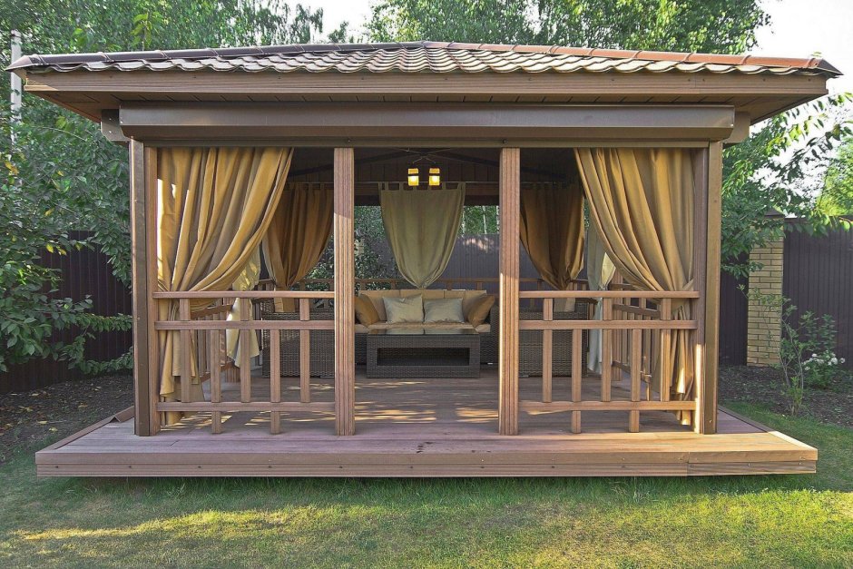 Беседка для дачи деревянная