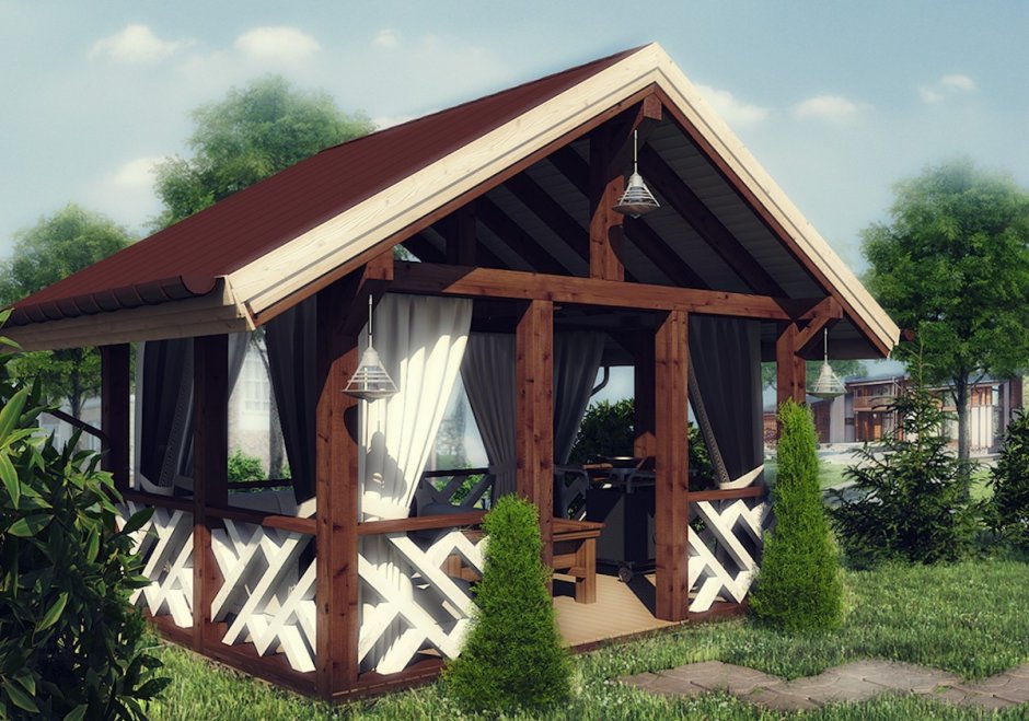 Занавески для беседки