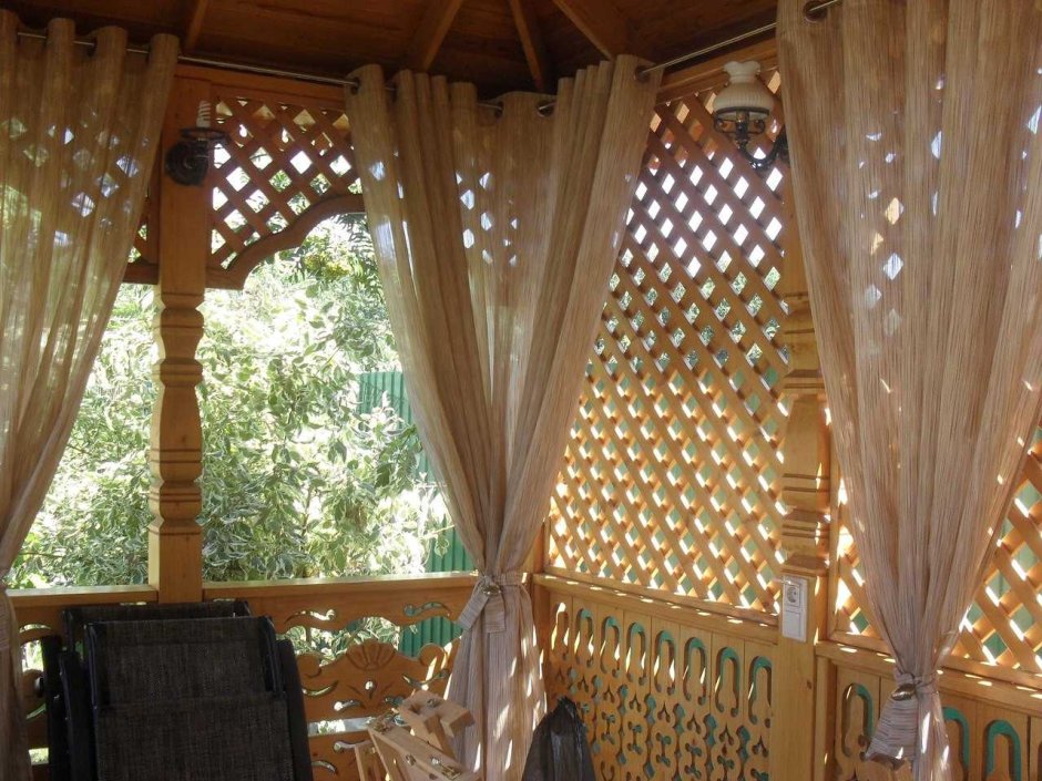 Тюль в беседку