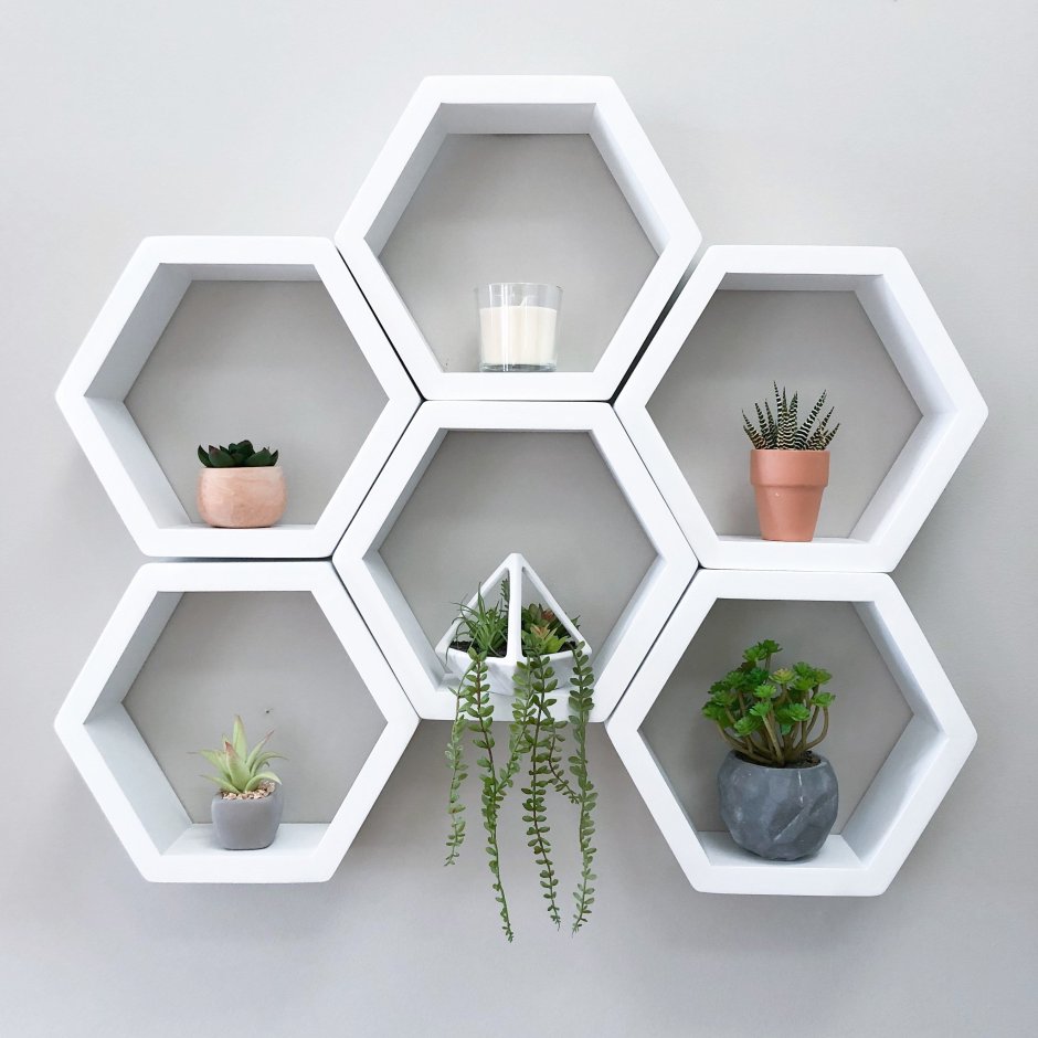Hexagonal Shelf Front view