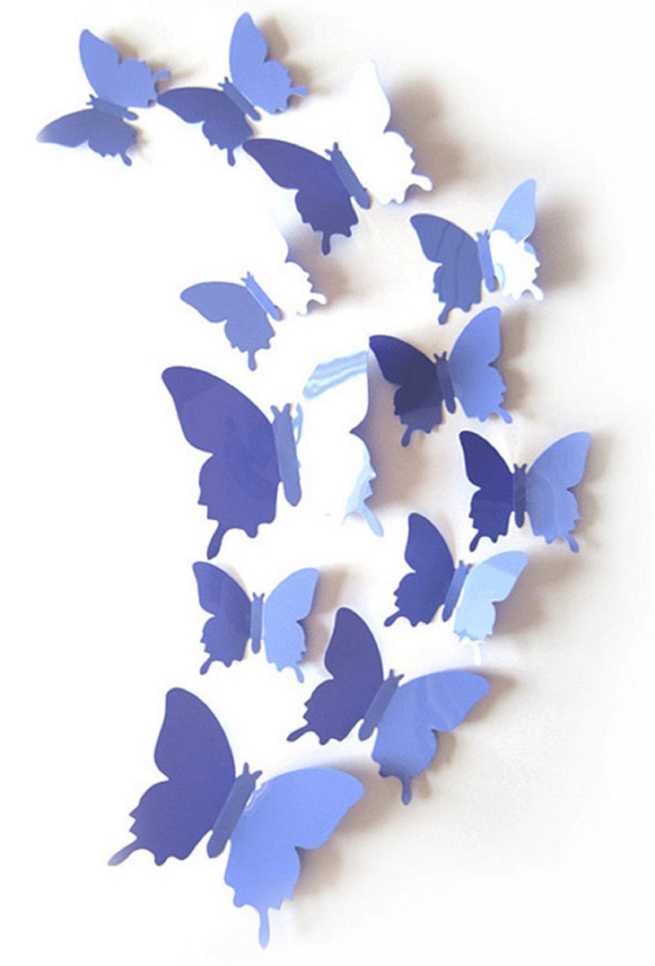 Бумажные бабочки на стене декор