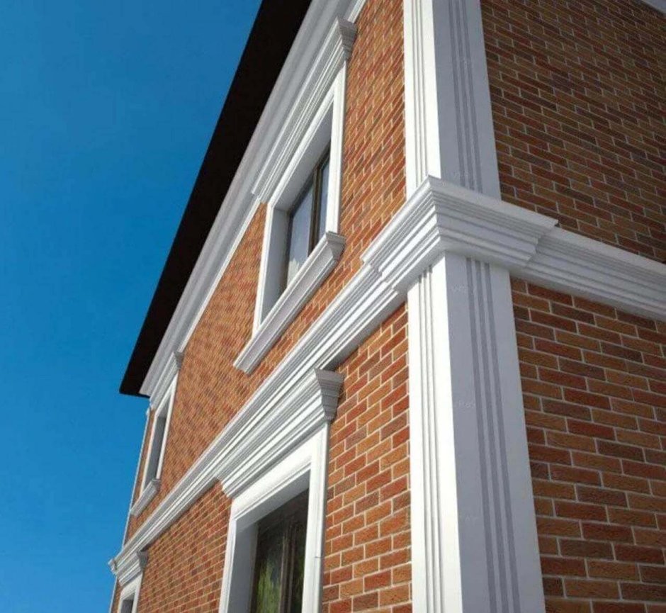 Пилястры на фасаде из кирпича