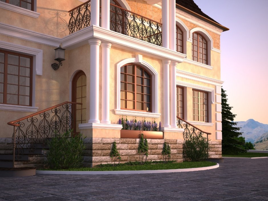 Отделка фасада лепниной