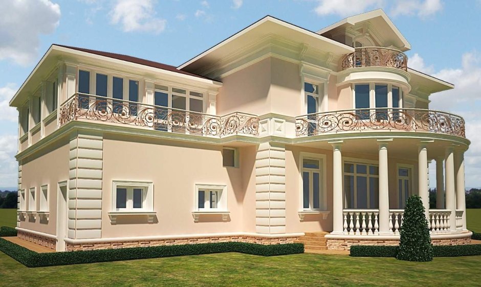 Фасад дома из пенопласта