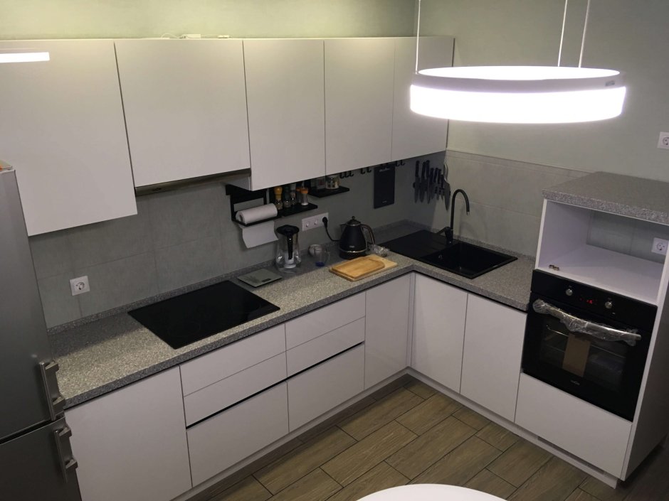 Кухни на белый акрил для кухни 3200