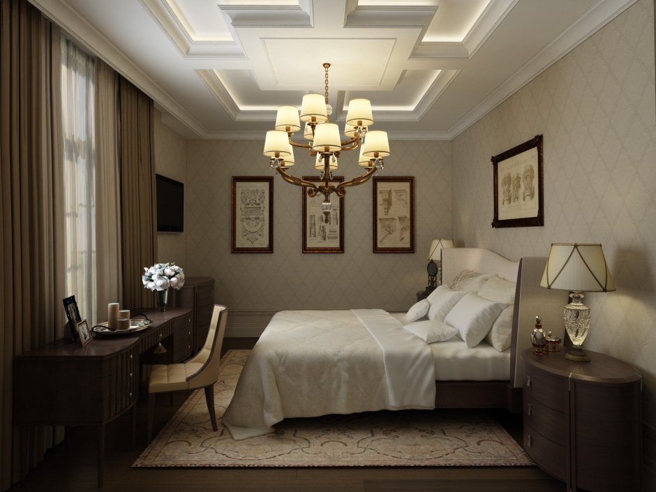 Маленькая спальня классический стиль интерьер
