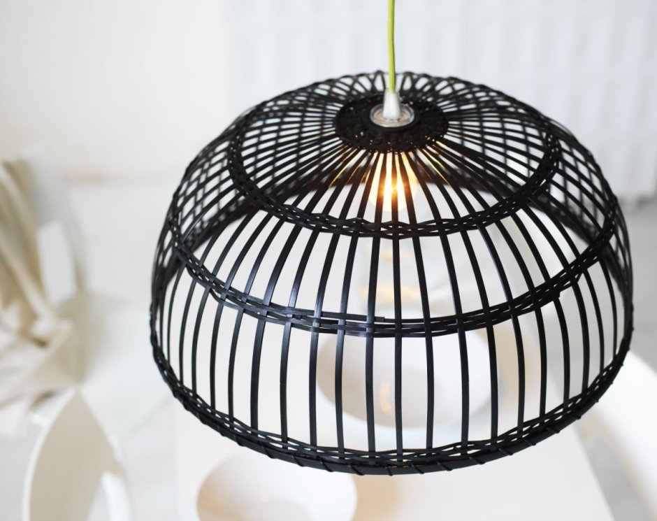 Плетеный абажур икеа