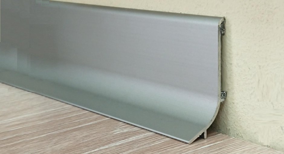 A-alu70-04-250 плинтус алюминиевый инокс шампань ASPRO Midas