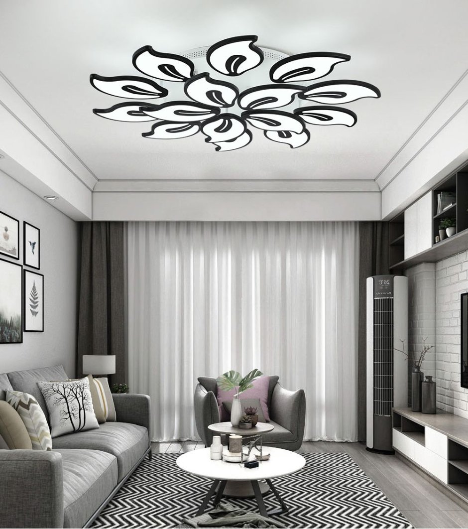 Натяжные потолки черно белые