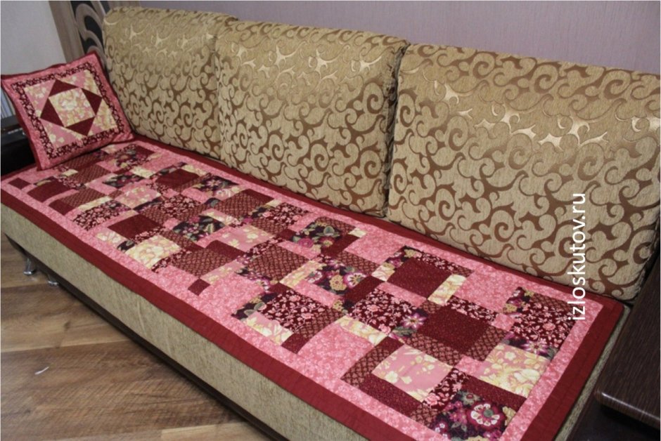 Накидка на диван пэчворк