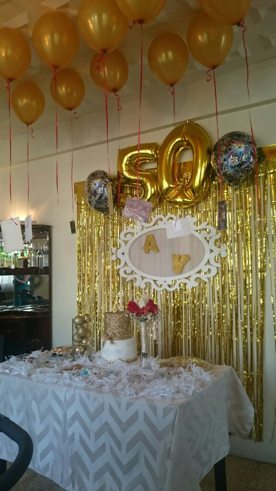 Украшение зала на юбилей 50 лет