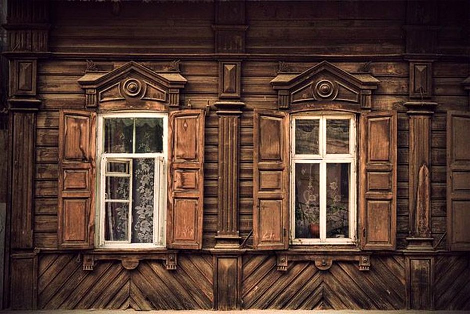 Резные наличники ставни Сибирь