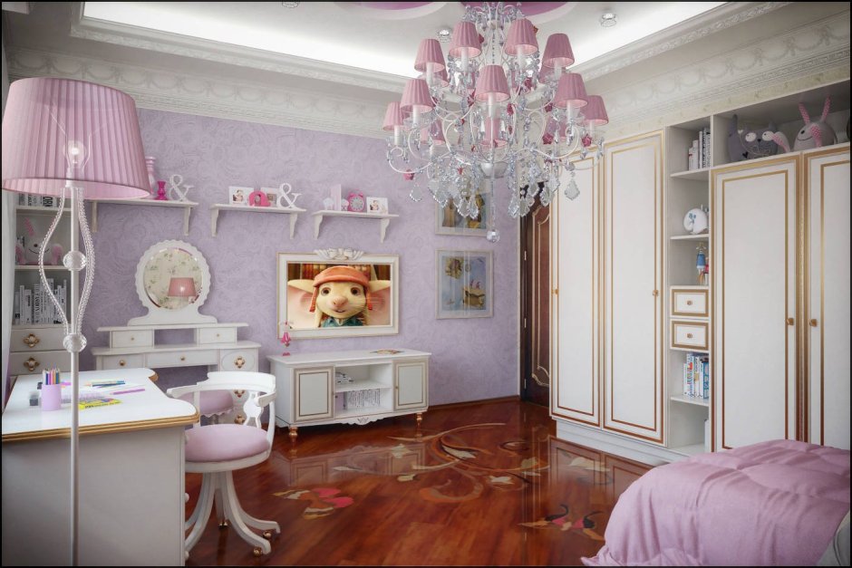 Детская комната для девочки в классическом стиле
