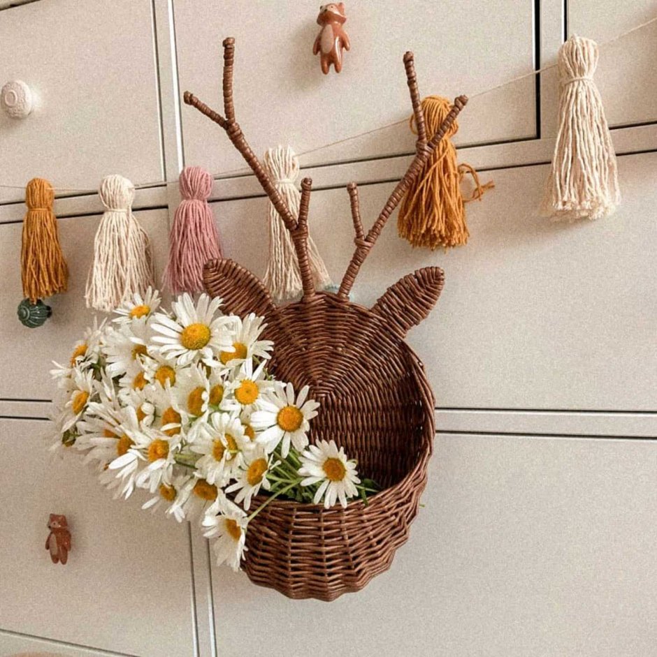 Плетеные корзины на кухне
