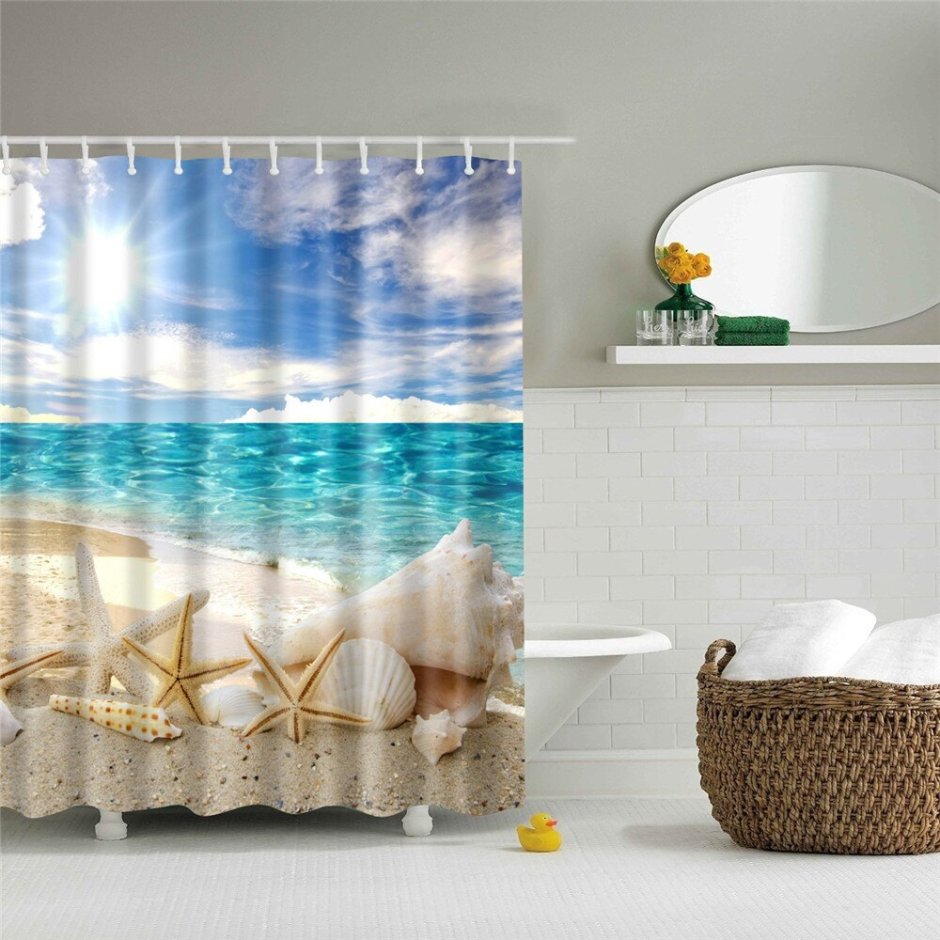 Шторки для ванны Shower Curtain море