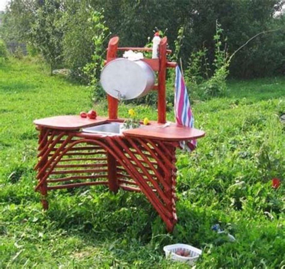 Самодельный умывальник для сада