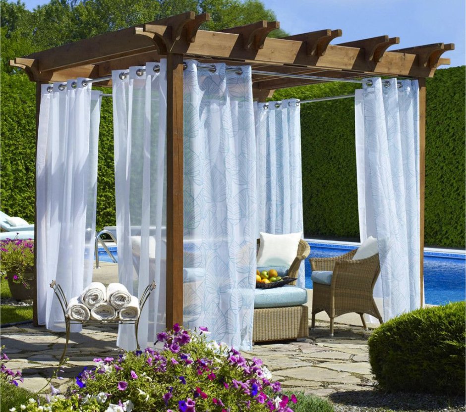 Пергола с тканью