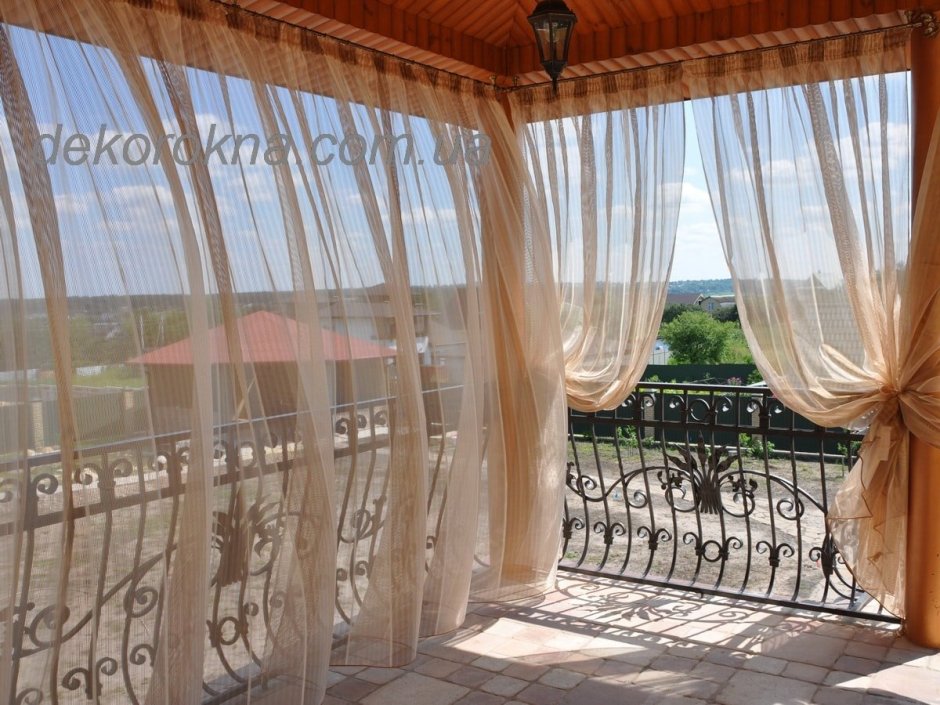 Тюль на террасе